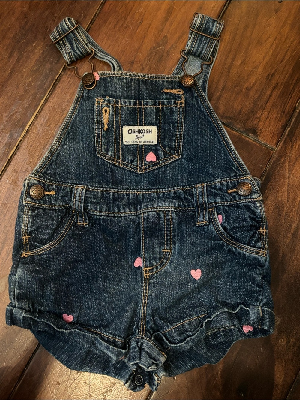 embroidered Oshkosh shorts overalls